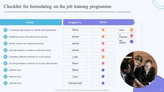 On Job Training Methods For Department And Individual Employees Powerpoint Presentation Slides