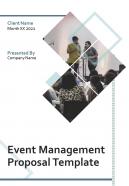 One pager event management proposal template