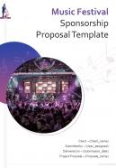 One pager music festival sponsorship proposal template