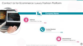 Online Luxury Fashion Platform Investor Funding Elevator Pitch Deck Ppt Template