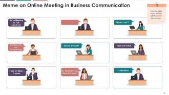 Online Meetings In Business Communication Training Module On Business Communication Edu Ppt