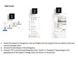 Op four staged step diagram and 3d men and icons powerpoint template