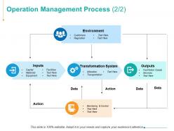 Operation management process ppt powerpoint presentation deck