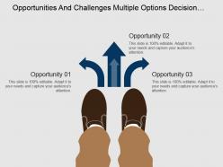 Opportunities and challenges multiple options decision making powerpoint slides