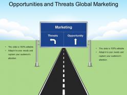 Opportunities and threats global marketing presentation visuals