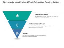 Opportunity identification offset calculation develop action decision point