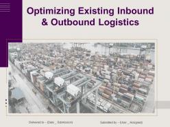 Optimizing existing inbound and outbound logistics powerpoint presentation slides