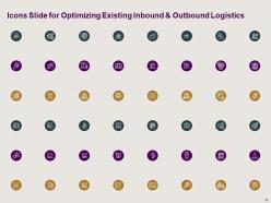 Optimizing existing inbound and outbound logistics powerpoint presentation slides