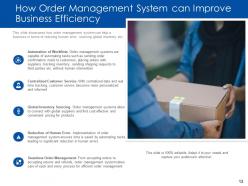 Order management system architecture enterprise business locations optimization service