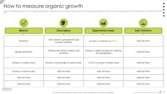 Organic Strategy To Help Business Grow Strategy CD