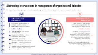 Organizational Behavior Management Powerpoint Presentation Slides Images Impactful