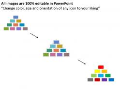 Organizational flow chart with business icons flat powerpoint design