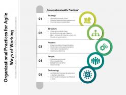 Organizational practices for agile ways of working