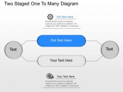 Ou two staged one to many diagram powerpoint template