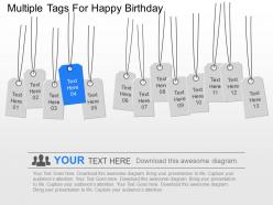 Ow multiple tags for happy birthday powerpoint template