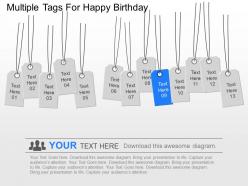 Ow multiple tags for happy birthday powerpoint template