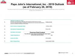 Papa johns international inc 2019 outlook as of february 26 2019