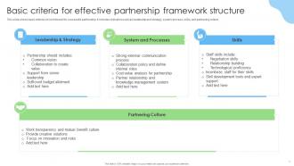 Partnership Framework Structure Powerpoint PPT Template Bundles