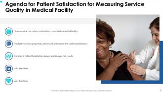 Patient satisfaction for measuring service quality in medical facility powerpoint presentation slides