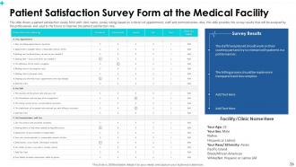 Patient satisfaction for measuring service quality in medical facility powerpoint presentation slides