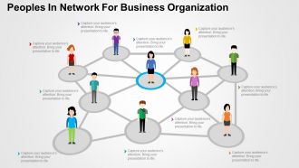 Peoples in network for business organization flat powerpoint design