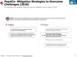 Pepsico mitigation strategies to overcome challenges 2018