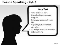 Person speaking style 2 powerpoint presentation slides