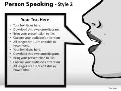 Person speaking style 2 powerpoint presentation slides