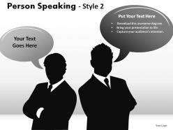 Person speaking style 2 powerpoint presentation slides