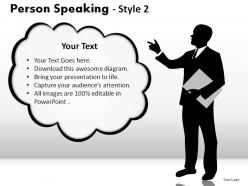 Person speaking style 2 powerpoint presentation slides