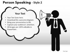 Person speaking style 2 powerpoint presentation slides