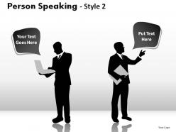 Person speaking style 2 powerpoint presentation slides