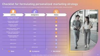 Personalized Marketing Strategic Plan For Targeted Customer Engagement Powerpoint Presentation Slides