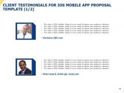 Persuade your clients to avail your software services by submitting a remarkable ios moblie app proposal template