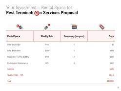 Pest Termination Services Proposal Powerpoint Presentation Slides