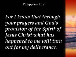 Philippians 1 19 the spirit of jesus christ powerpoint church sermon