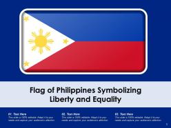 Philippines Flag Depicting National Hexagonal Location Representation