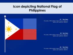 Philippines Flag Depicting National Hexagonal Location Representation