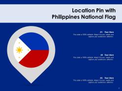 Philippines Flag Depicting National Hexagonal Location Representation