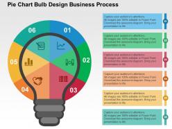 Pie chart bulb design business process flat powerpoint design