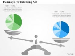 Pie graph for balancing act flat powerpoint design