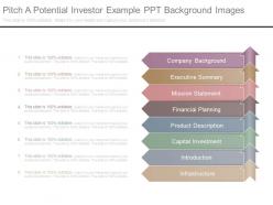 Pitch a potential investor example ppt background images