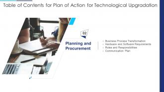 Plan Of Action For Technological Upgradation Powerpoint Presentation Slides