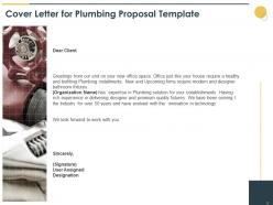 Plumbing Proposal Template Powerpoint Presentation Slides