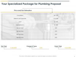 Plumbing Proposal Template Powerpoint Presentation Slides