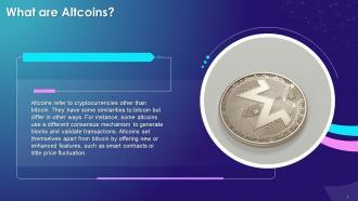 Popular Types Alternative Coins In Cryptocurrency Training Ppt