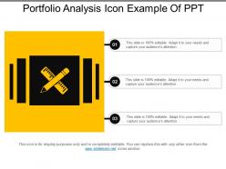 Portfolio analysis icon example of ppt