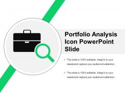 Portfolio analysis icon powerpoint slide