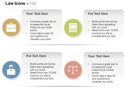 Portfolio folders lawyer scale justice ppt icons graphics