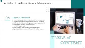 Portfolio Growth And Return Management Powerpoint Presentation Slides